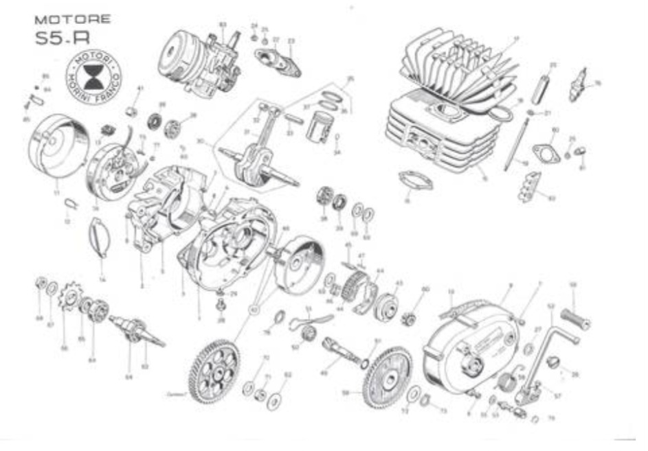 thumbnail image 2 of ATHENA Engine Gasket Set For FRANCO MORINI 2T 4MR UC4 48 – Complete Series 2 of 5